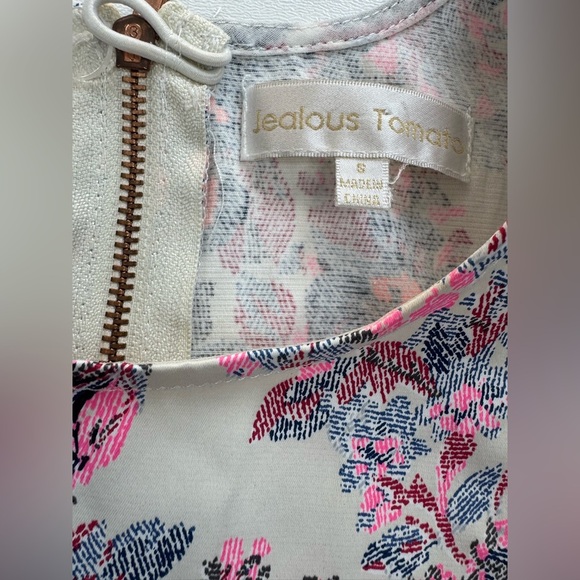 Jealous Tomato Structured Cotton Blend Lace Trim Crop Top Small - Picture 3 of 8